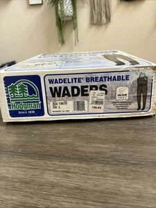 Hodgman Chest Waders Mens Large Stretch Lite Breathable Belt Stocking Feet NIB - Picture 1 of 5