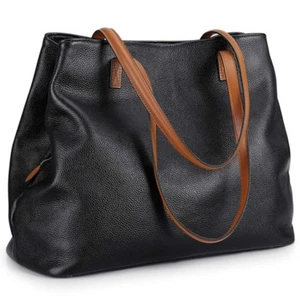 Leather Tote Bag for Women with Zipper Soft Genuine Leather Handbags Shoulder... - Picture 1 of 7