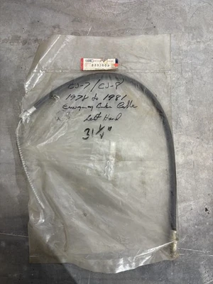 Cable de freno de estacionamiento J3233903 conductor trasero lado izquierdo para Jeep CJ5 CJ7 76-80 Foto 1 de 2