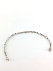 14kt white gold, 7.63 grams, Cubic Zirconium tennis bracelet - Picture 1 of 7