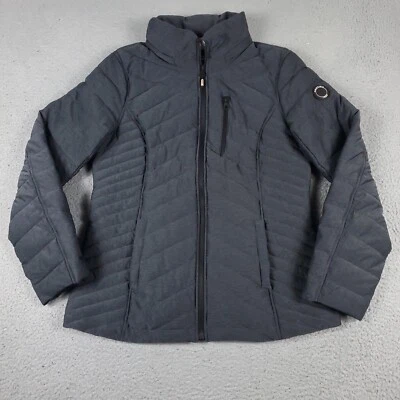 Chaqueta Nautica Mujer Talla Mediana Gris Puffer Cremallera Completa Abrigo Damas Foto 1 de 4