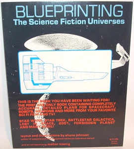 BLUEPRINTING THE SCIENCE FICTION UNIVERSES Paperback Book 1985 Star Wars TNG Vtg - Picture 1 of 5