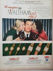 Relojes Waltham de colección 1948 anuncio impreso efímero decoración artística de pared - Imagen 1 de 1