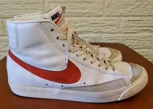 Nike Blazer Mid 77 VTG Habanero Red & White High Top Sneakers Shoes 10.5 Men's - Picture 1 of 9