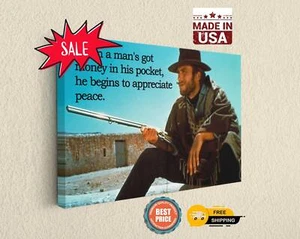 Clint Eastwood Famous Cowboy Wall Art Canvas Print Fine Art Photography, Art - Picture 1 of 8