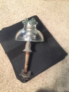 Antique Kimble 830 Tempered Clear Glass Insulator Made In USA over 50 years old - Picture 1 of 12
