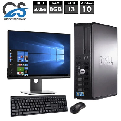 Dell/HP / Lenovo Escritorio PC: Intel Core i3,8GB RAM,SSD + 500GB,17'' LCD TFT - Imagen 1 de 4