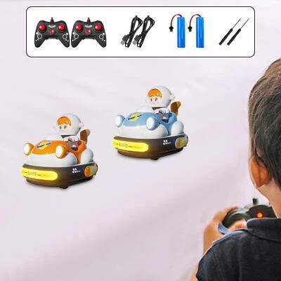 2Pcs RC Speed Bumpers Cars 2 Player Head to Head Battle for Children Kids - Image 1 of 4