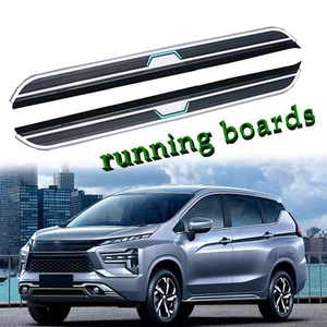 2PCS Aluminum Running Board Side Steps Nerf Bar Fit Mitsubishi Xpander 2017-2024 - Picture 1 of 5
