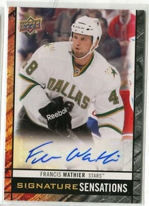 2012-13 UD cubierta superior Francis Wathier Signature Sensations autógrafo automático estrellas - Imagen 1 de 1