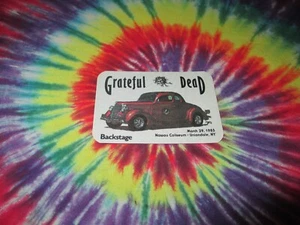 GRATEFUL DEAD BACKSTAGE PASS NASSAU COLISEUM NEW YORK HOT ROD MARCH 3/29/85-1985 - Picture 1 of 2