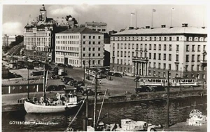Suecia Gotemburgo Packhusplatsen Gotemburgo Vintage RPPC B82 - Imagen 1 de 2