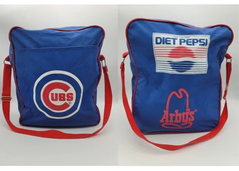 Double Sided 1980s MLB Chicago Cubs Arby’s Diet Pepsi  Shoulder Bag Vintage Rare Cover