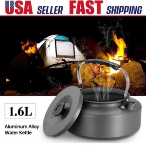 1.6L Outdoor Camping Kettle Camp Tea Coffee Pot Large Outdoor Hiking Kettle K2W2 - Picture 1 of 12