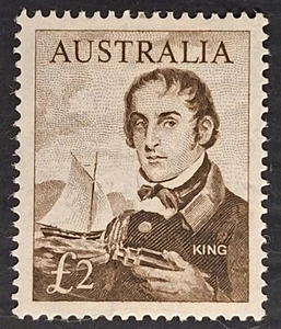 1964 Australia £2.00 Sepia King PreDecimal Navigator Stamp P14.5 Mint Cat £48.00 - Picture 1 of 2