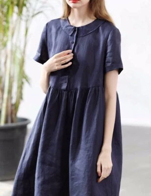 Custom Made To Order Short Sleeve Oversized Casual Daily Dress plus 1x-10x Y639 - Image 1 of 4