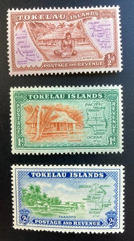 Tokelau Islands 1948 Definitives - Mint Hinged Cover