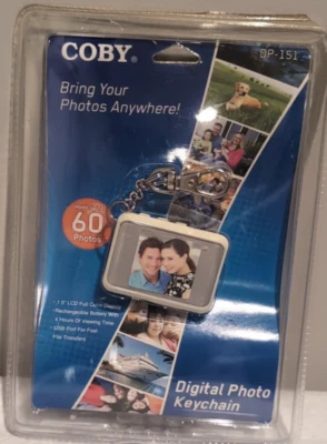 COBY Digital Photo Keychain DP151 Blue Holds 60 Color Display 1.5" - A3 - Image 1 of 2
