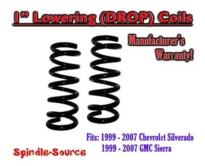 1" Lowering Drop Coils Spring Kit FOR 99 - 06 GMC Sierra Chevy Silverado 1500 V8 - Picture 1 of 1