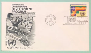 Sc UN 164 5c 1967 United Nations Development Program FDC Fleetwood Cover - Picture 1 of 2