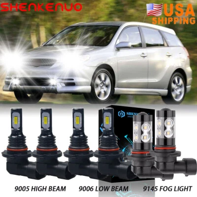 Para Toyota Matrix 2003-2008 6x Combo 6000K Faro LED Luz antiniebla haz alto y bajo Foto 1 de 4