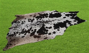 100% Genuine Cow hide Rug Area Carpet Skin Leather 31.60 sq.feet (70"x65") A-713 - Picture 1 of 3