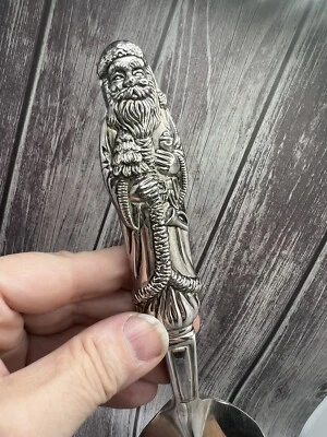 Godinger Placa de Plata SANTA CLAUS Cuchillo para Pasteles Servidor de Pasteles American Silver Gallery Foto 1 de 4