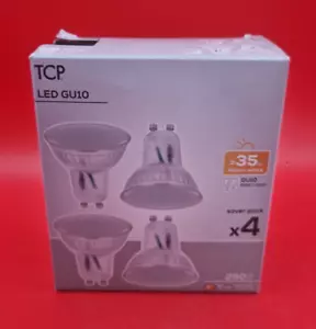 TCP LED Glass GU10 35W warm white Bulbs - 4 pack - Picture 1 of 5