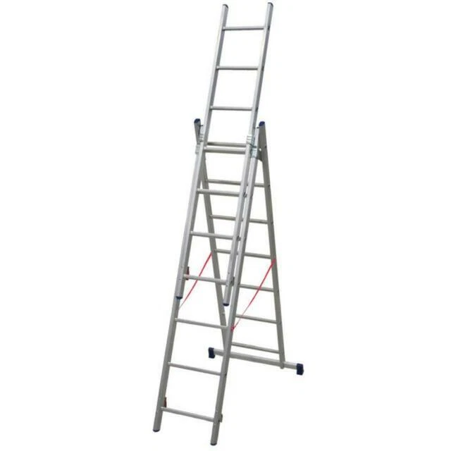 FACAL Stilo 4,26m Scala Telescopicaa a 3 Rampe in Alluminio