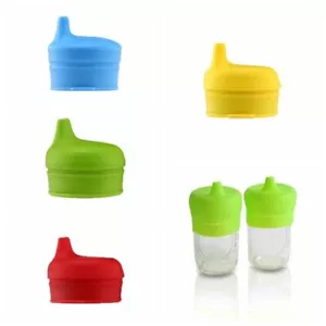 Leak Proof Silicone Sippy Cup Lids Straw Cup Covers Kids - Picture 1 of 16