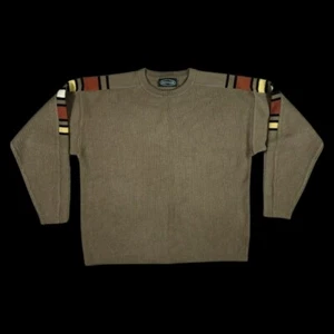 Suéter De Colección Mambosok Para Hombres XL Marrón Pullover Pila Profunda Acrílico Sherpa Años 90 Y2K - Imagen 1 de 12
