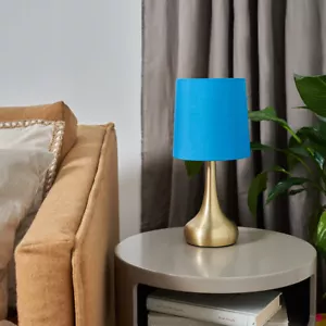 2 x Touch Table Lamps 34cm Dimmable Dimmer Bedside Lights Living Room LED Bulb - Picture 1 of 73