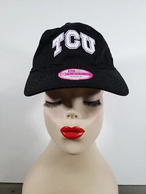 New Era 9Forty TCU Ranas con Cuernos NEGRO Sombrero Ajustable MUJERES Foto 1 de 4