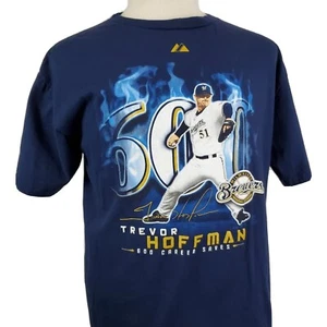 Trevor Hoffman 600 Saves Milwaukee Brewers T-Shirt Large, MLB Padres Baseball - Bild 1 von 8