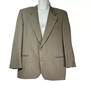 valentino uomo beige wool 2 button sportcoat blazer Jacket Mens Size 42S - Picture 1 of 12