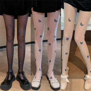 Damen Strumpfhosen Schmetterling Print Lange Strümpfe Hohe Elastische Kraft ( - Bild 1 von 15