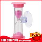 2min Hourglasses Kid Teeth Brushing Timer w/Suction Cup Home Decor (Pink)