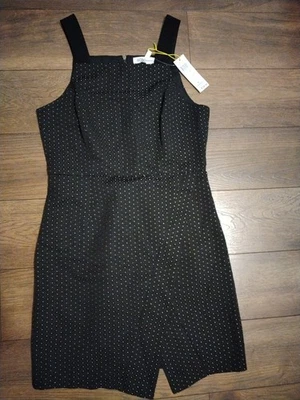 Vestido midi a lunares negro BCBGeneration (nuevo con etiquetas) talla 8 Foto 1 de 4