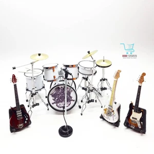 Juego de guitarra y reina de batería miniatura escala 1:12 | Pantalla de micrófono exclusiva - Imagen 1 de 4