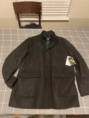 Roundtree & Yorke Men's Large Wool Blend Coat Jacket Brand New with Tags Black - Image 1 of 4