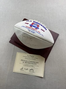 Oj Simpson Signed HOF Football FULL SIGNATURE Inscriptions Autograph - Picture 1 of 6