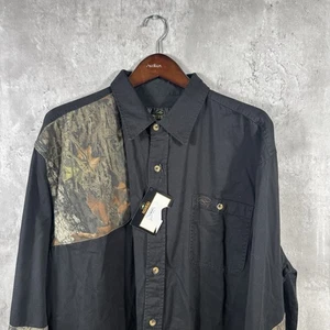 Redhead Shirt Mens XL Shooting Shirt Long Sleeve Black Camo Outdoors - Picture 1 of 11