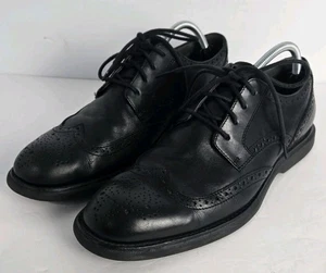 Sperry Top Sider Mens 10.5 M Shoes Wingtip Oxfords Black Leather Gold Cup Shoe - Picture 1 of 13