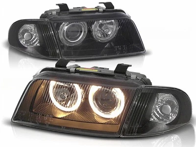 Angel Eyes Scheinwerfer Set für Audi A4 B5 11.1995 - 12.1998 schwarz - Bild 1 von 2