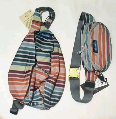 KAVU мини веревки слинга рюкзак + зрителя ремень сумка талии упаковка в ноябре полоски - Изображение 1 из 4