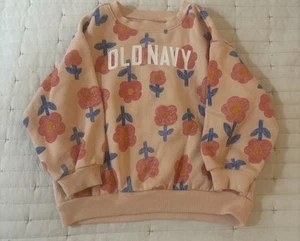Pink Flowered Sweatshirt Wear For 2 Year Old Girls - Picture 1 of 3