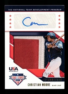2019 Stars & Stripes RC JERSEY PATCH AUTO Christian Moore! Rookie Autogramm! /23 - Bild 1 von 2