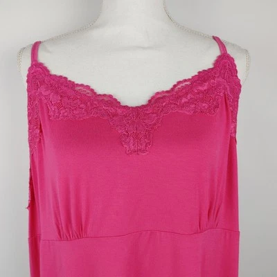Lane Bryant Women's Cami Tank Top Layering Plus Heart Lace Chest 18/20 Pink - Image 1 of 4