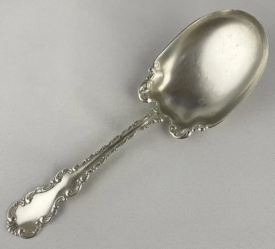 Whiting Louis XV Sterling Silver 7.25" Serving or Berry Spoon Pat 1891 - Image 1 of 4
