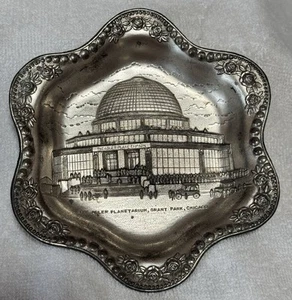Posacenere souvenir VINTAGE metà secolo AQUILA PLANETARIO GRANT PARK CHICAGO 13 - Foto 1 di 4